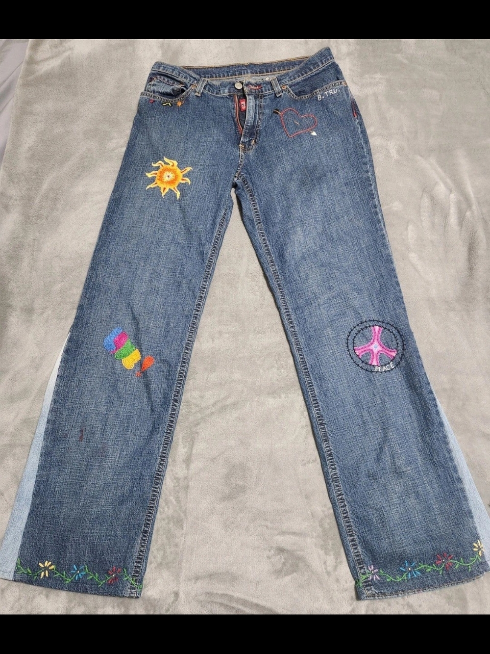 Vintage Polo Jeans Co Ralph Lauren Flared Embroidered Jeans Women’s Size 6×33